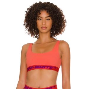 OFF WHITE ATHLEISURE LOGO BRA